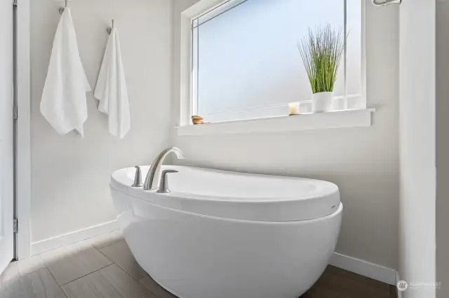 Primary suite soaking tub