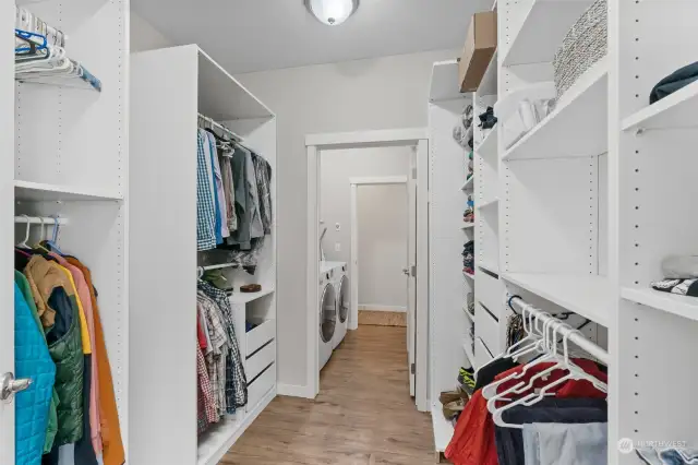 Primary bedroom closet.