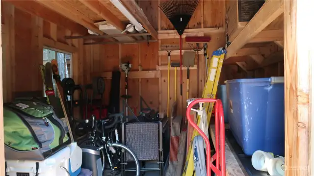 Inside the shed