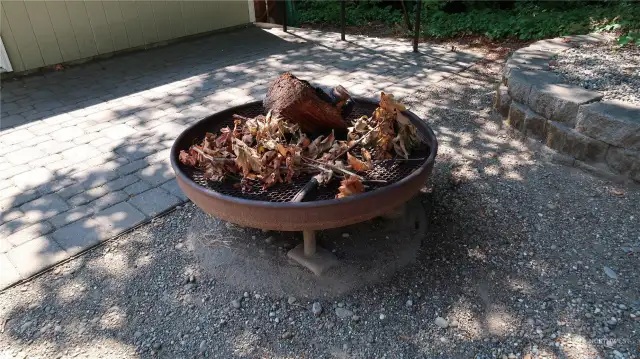 Beautiful Fire pit to sit and relax by.