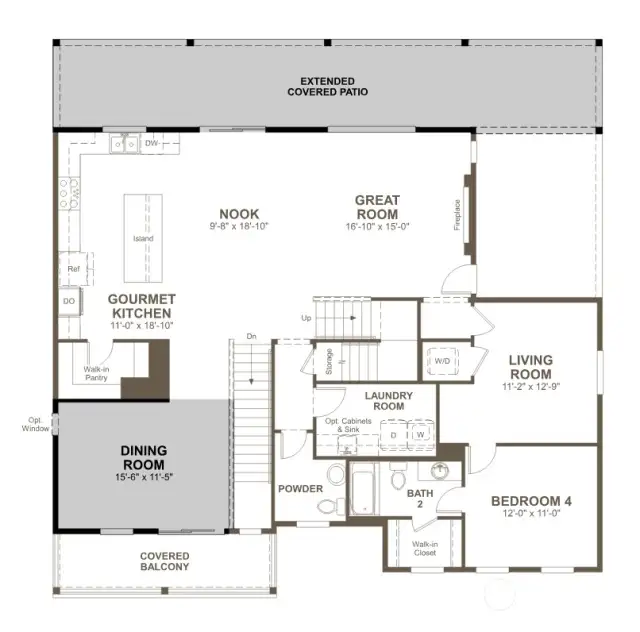 Main Level Floor Plan.