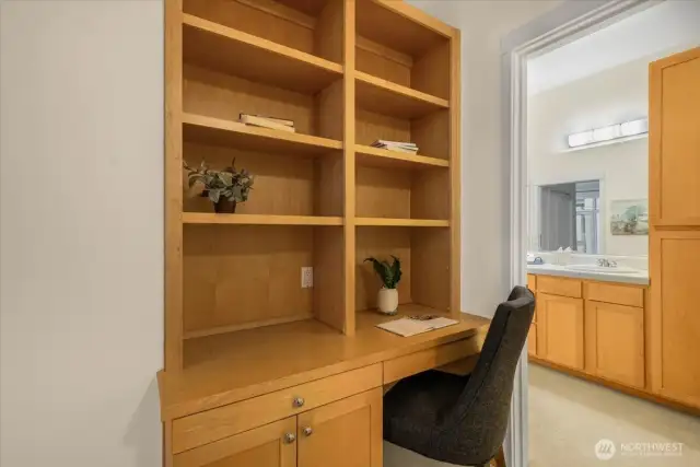 Custom Built-In Cabinets and Desk