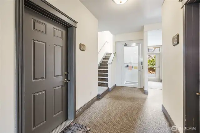 Hallway entrance to home.