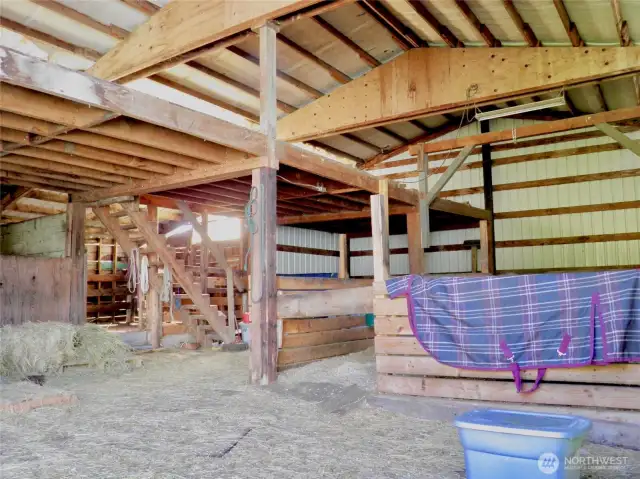 Inside the barn/stable ready for your horses or?