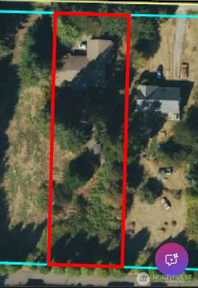 This deep lot goes all the way to evergreen roow behind the home.