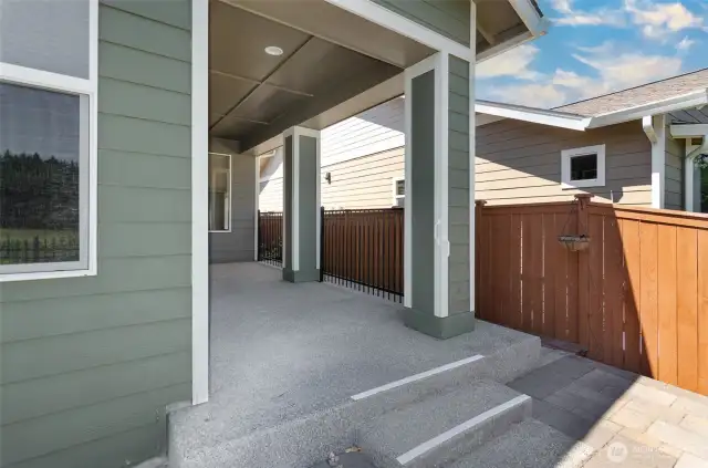 Another view of covered patio area.