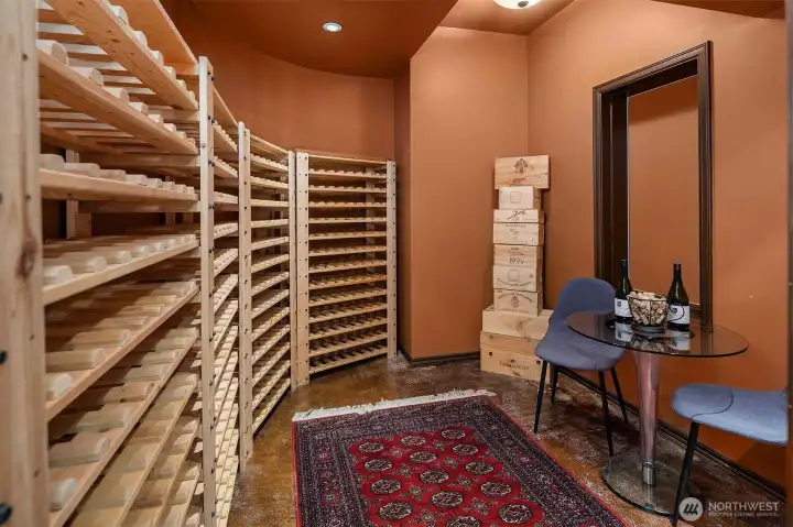 Wine Room with Custom Wine Storage