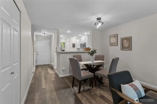 Dining space off of the kitchen and perfect breakfast bar