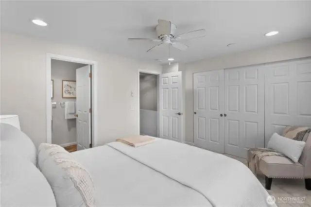 Lots of closet space and another private bath