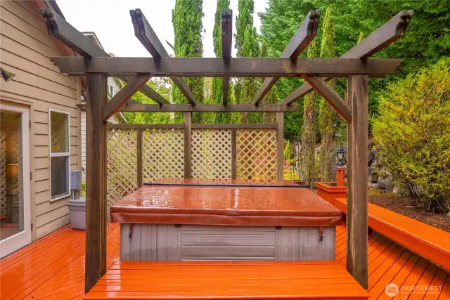 Hot tub just off Primary suite.