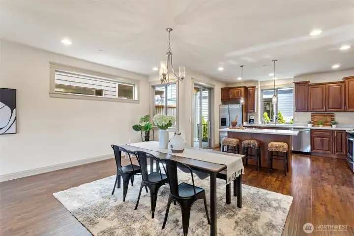 Spacious dining area