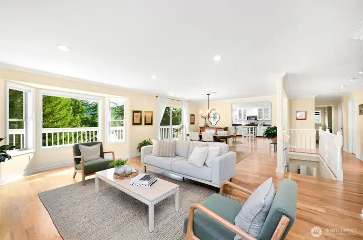 Gorgeous hardwood floors and lovely natural light.