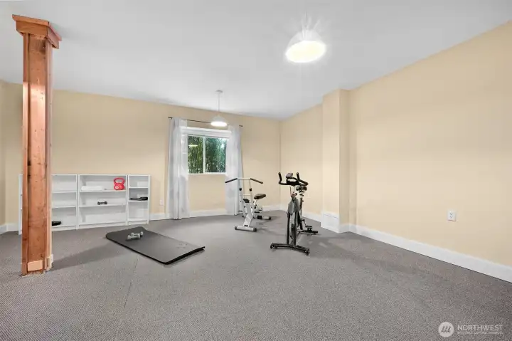 Huge open room perfect for a yoga studio, home gym, music studio, etc.