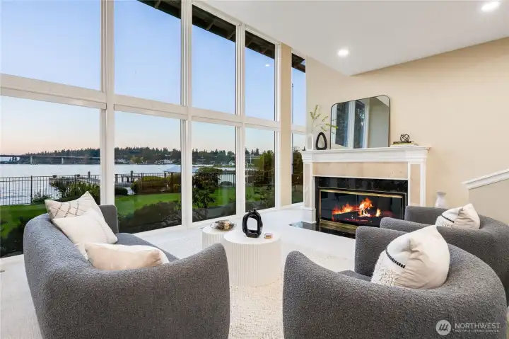 Double Sided Gas fireplace