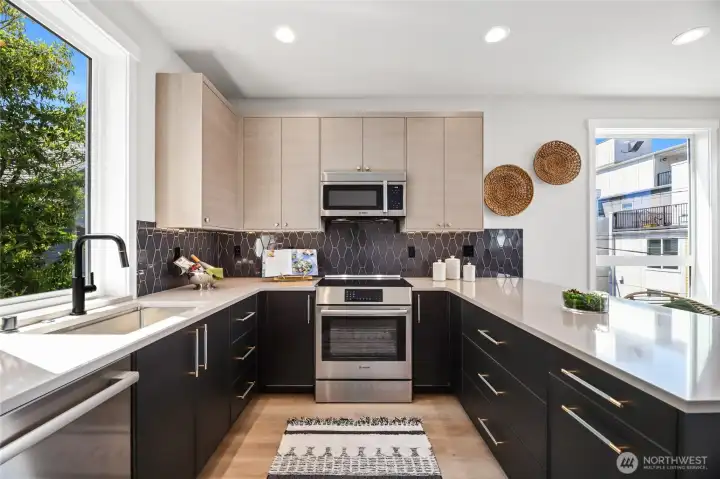 Custom Kitchen w/ Belmont Cabinets.