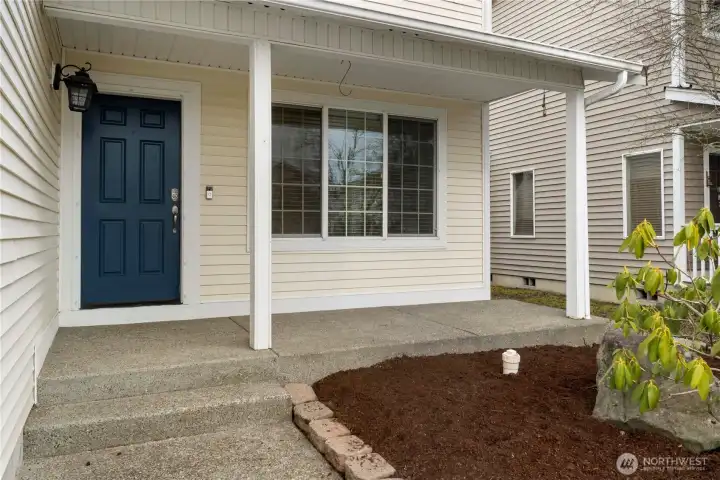 Front door with covered porch.