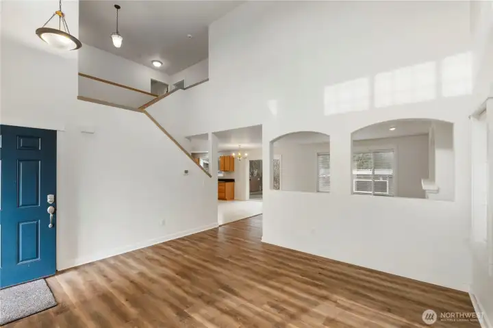 Hard surfaces throughout first floor.