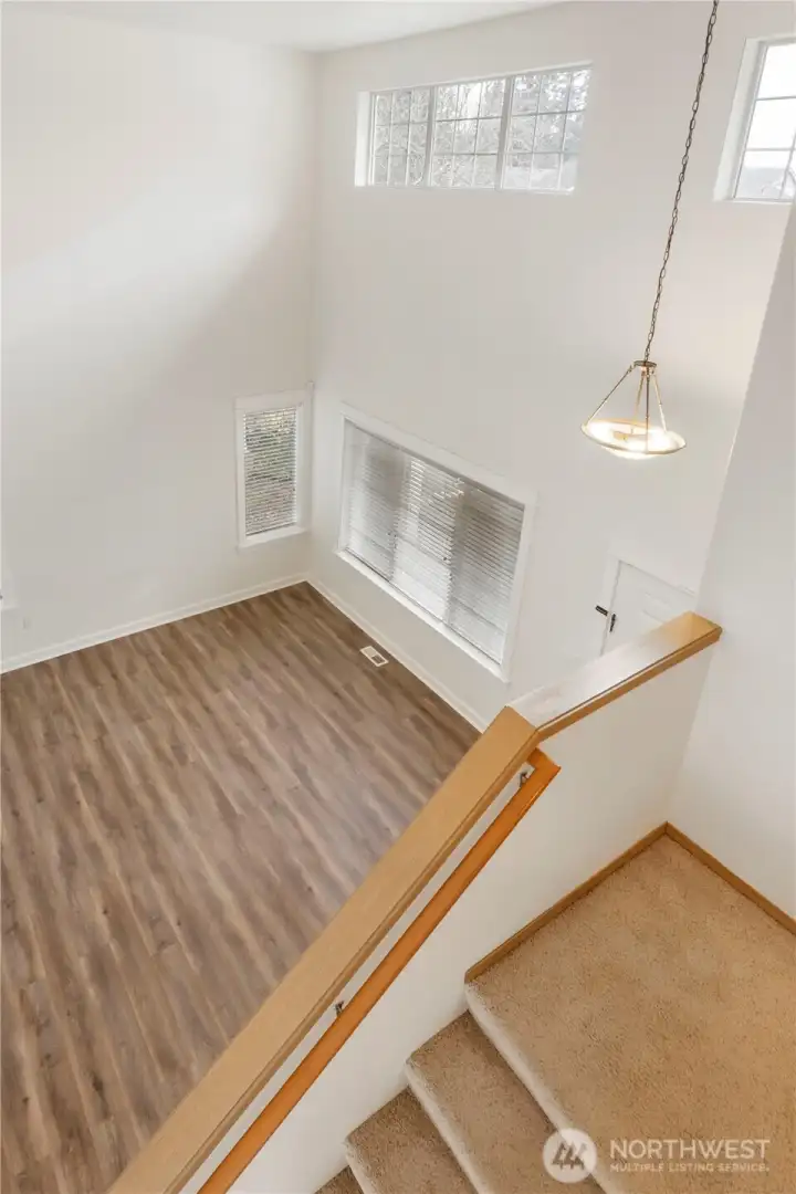 View from top of stairs.