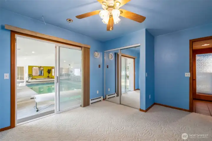 Bedroom off the Pool