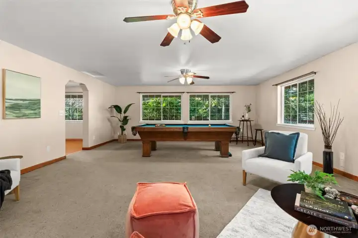 Pool table not included with sale of home, will be moved on 3/4