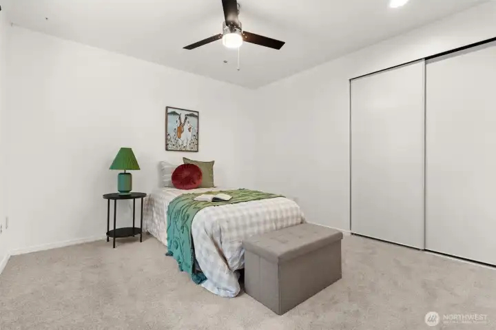 Bedroom 1 with views of the front garden