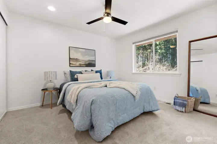 Bedroom 2 sweeping views of the backyard