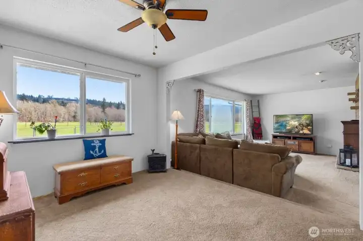 Formal dining room designed to capture the view.