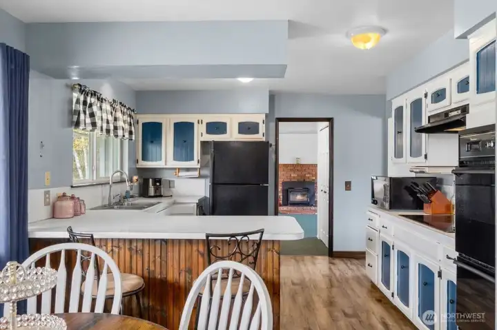 Functional kitchen with ample cabinetry.