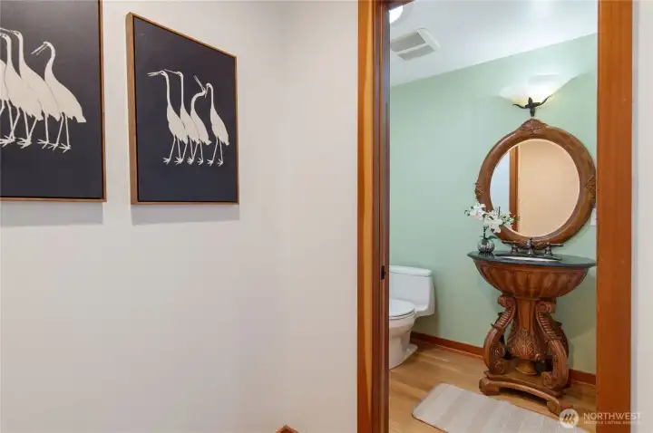 Half bath on main floor.