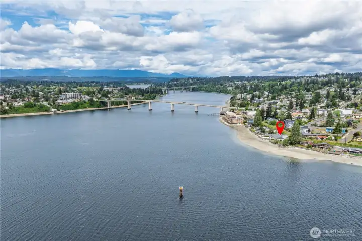 Manette bridge connects you to downtown.
