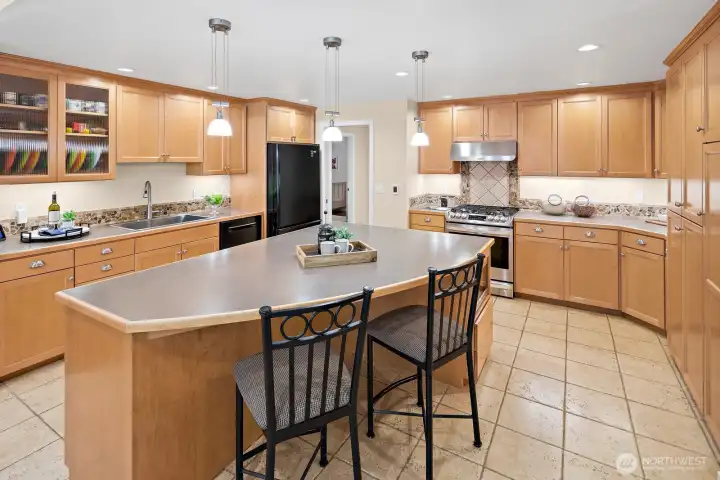 Large kitchen with radiant floor heating and tons of storage! Large kitchen with radiant floor heating and tons of storage!
