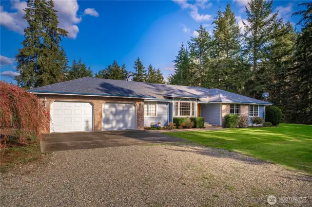 Main home w/ 2 car garage