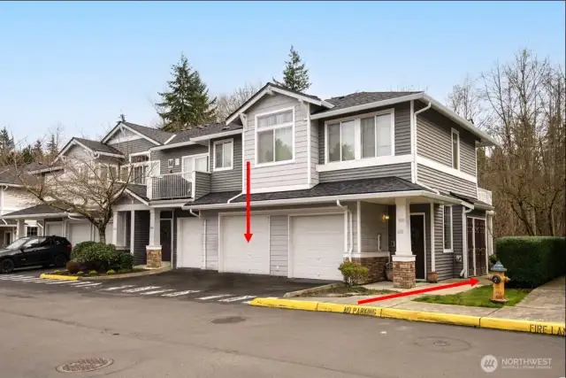 The garage that leads directly to the condo. No stairs.