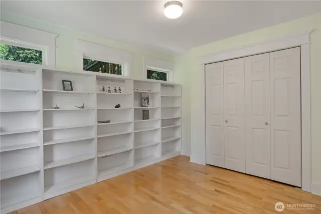 Bedroom on same floor as living room.