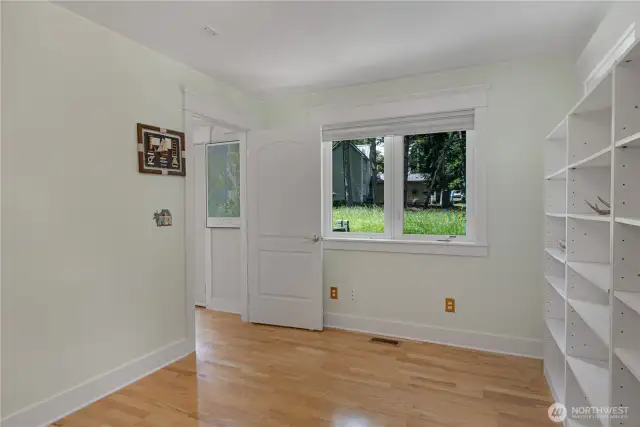 Bedroom on same floor as living room.