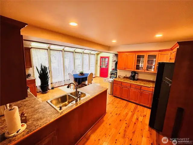 Kitchen with Pellet Stove