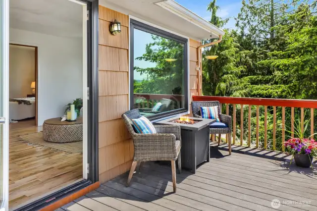 The deck is open to the main living area