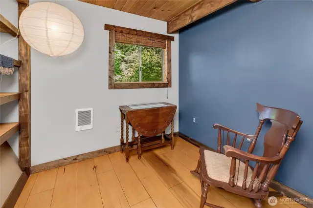 The lower additional den/office/guest suite allows for much flexibility for use. A murphy style bed or hidey couch would allow for additional sleeping space.