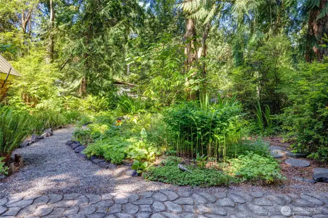 The wonderfully curated garden and paths are beautiful.