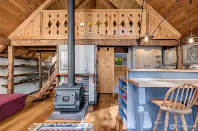 Rustic yet warm and cozy finds this A-Frame cottage inviting you to relax and enjoy.