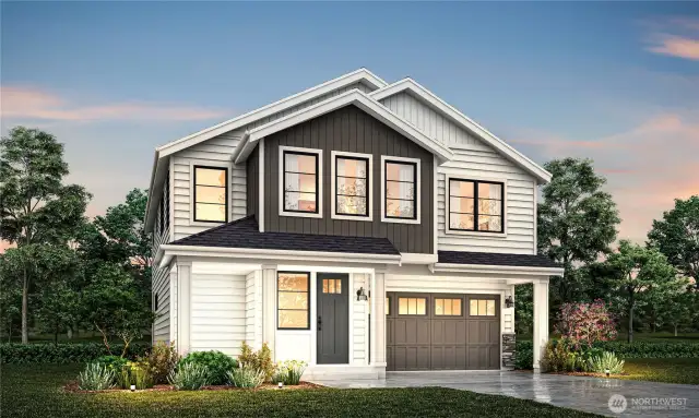 Plan 2552 Elevation B. Rendering only. Details may vary and are subject to change