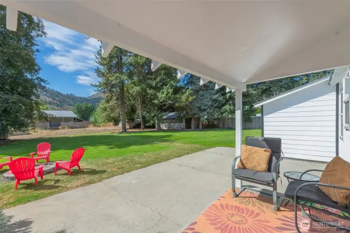 Rear door facing backyard