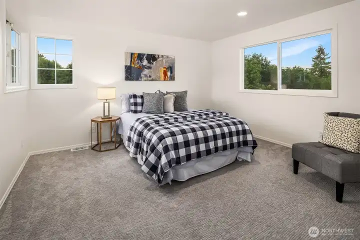 Upstairs bedroom 3. It's a very large room, would make a great bonus room or home gym.