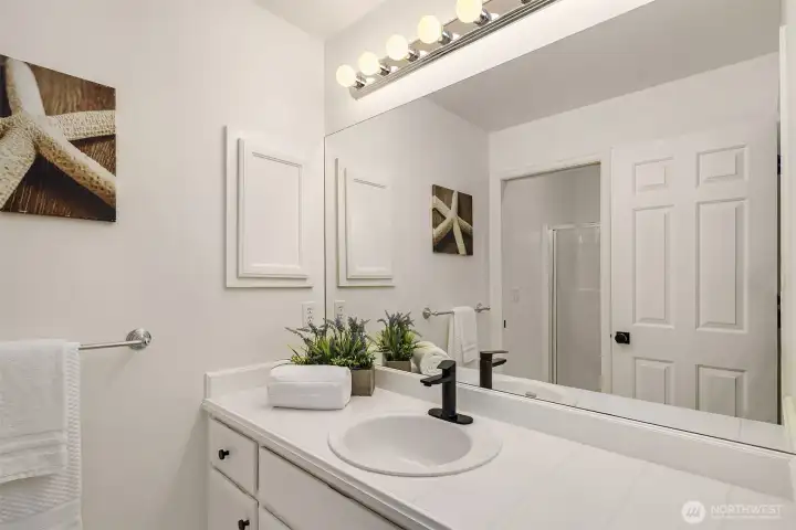 Lower level 3/4 bath.