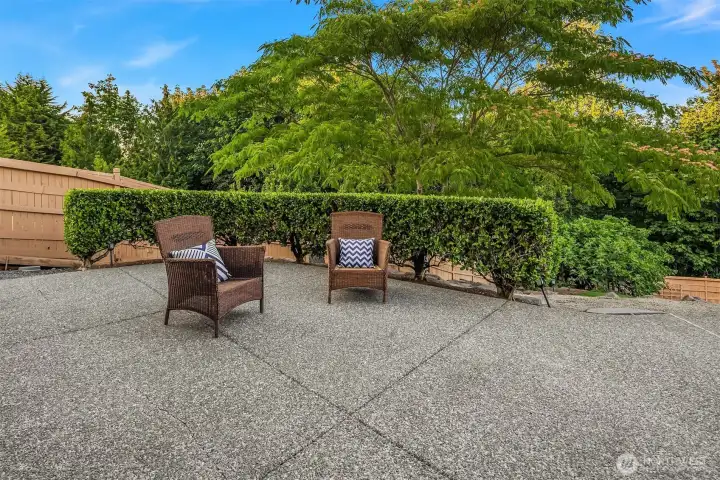 There are beautiful, flexible outdoor spaces.