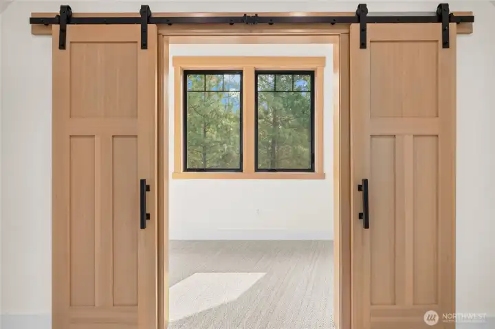 Barn doors for bunk nook