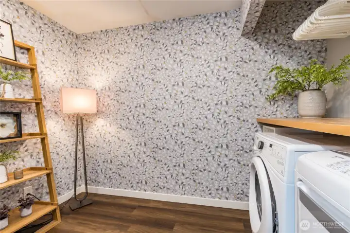 Spacious laundry room