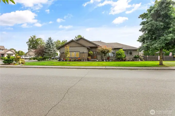 In a sought-after neighborhood with wide streets and sidewalks.
