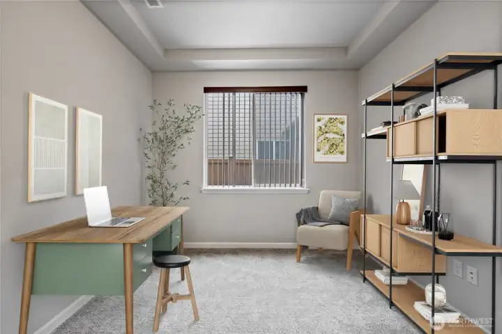 Virtually Staged. Main floor office