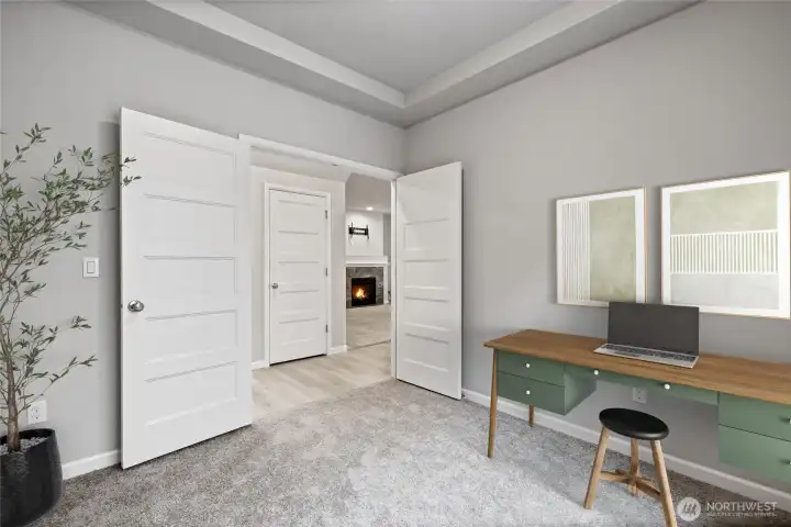 Virtually Staged. Main floor office